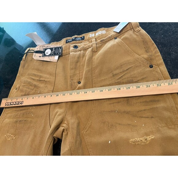 PRPS Men's 38 Rigid Carpenter Pants Light Brown NWT Paint Splatter Button Fly N - Picture 15 of 16